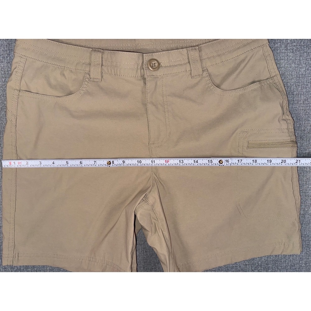 Eddie Bauer Womens Horizon Guide Chino Shorts Tan Beige Size 12 Hiking Outdoor - Picture 6 of 10